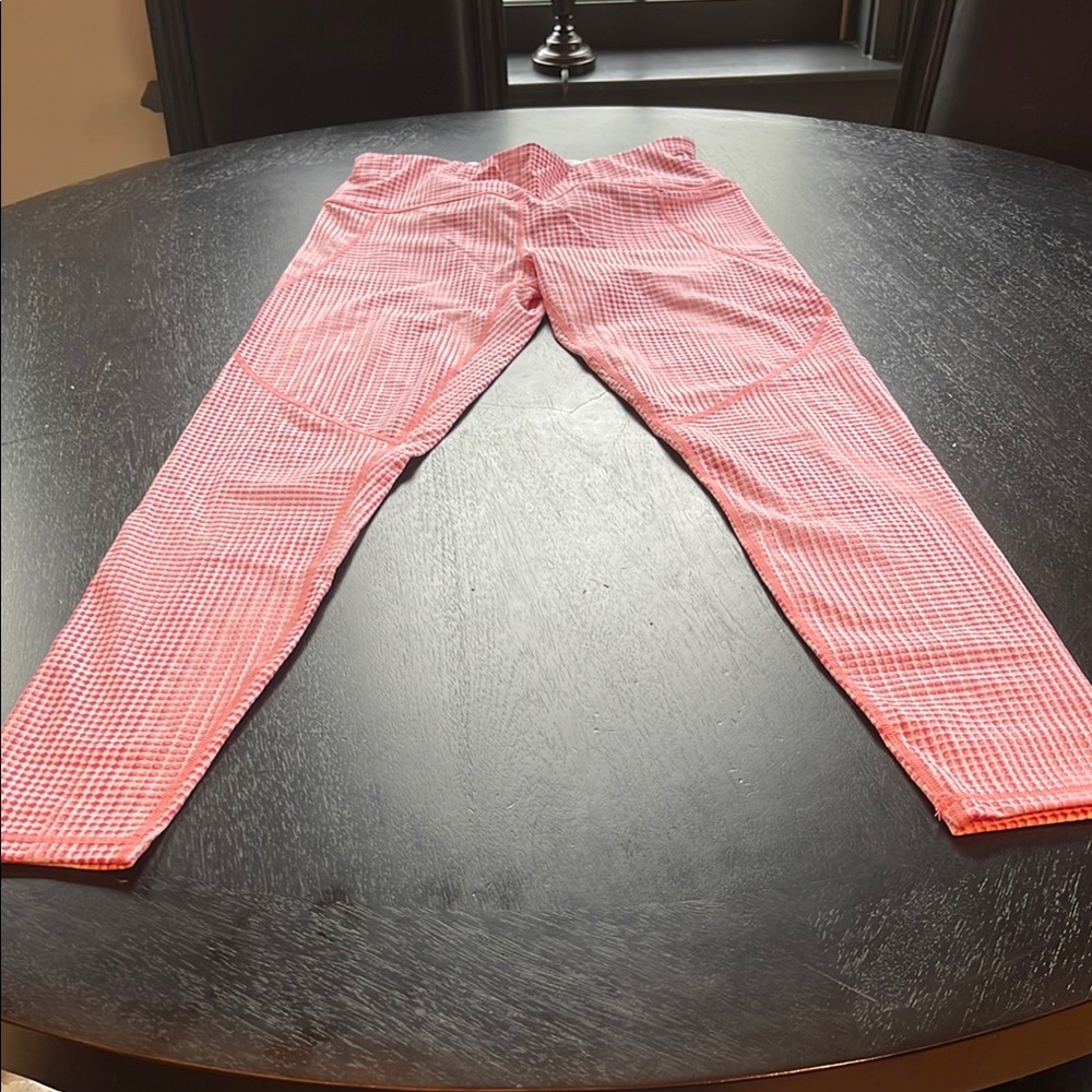 Red & Pink Checkered leggings